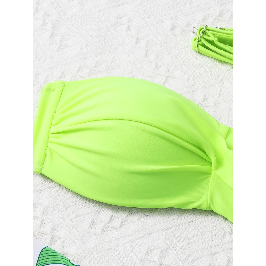 Bikini mit Blumenmuster, Push-up-Badeanzug, Damen-Badebekleidung, zweiteiliges Bikini-Set mit BH-Einlagen, Badeanzug, Badebekleidung, Modell V6296. – Detail 39