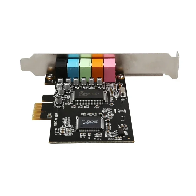 การ์ดเสียง PCIE 5.1 ช่อง CMI8738 ชิปเซ็ตเสียงดิจิตอลการ์ดเสียง PCI Express LOW PROFILE Bracket คอมพิวเตอร์เดสก์ท็อปส่วนประกอบ