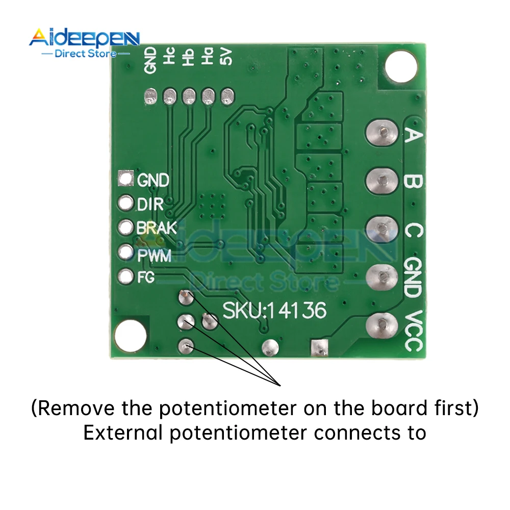 3.5a 100w pwm bldc trifásico dc sem escova hall módulo controlador de velocidade do motor 6v-24v regulador de velocidade interruptor regulador de controle