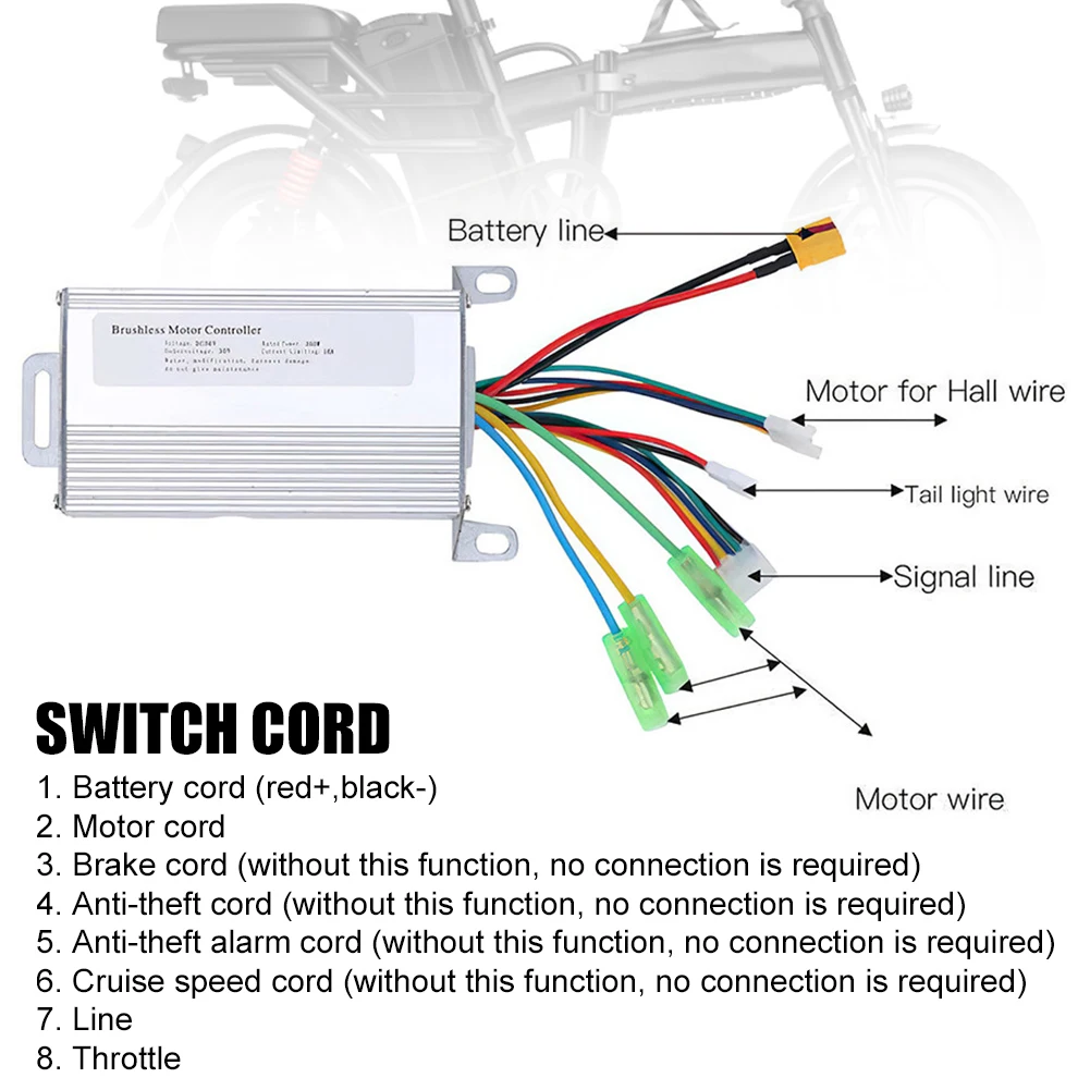 36V 350W Electric Scooter Controller Brushless 27km/h Max Speed Supports Speed Limiting Cruise For Xiaomi M365 Scooter