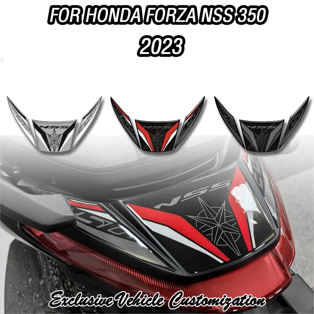 

For 2023 Honda Forza NSS 350 Motorcycle Rear 3D Resin Decoration Sticker Kit