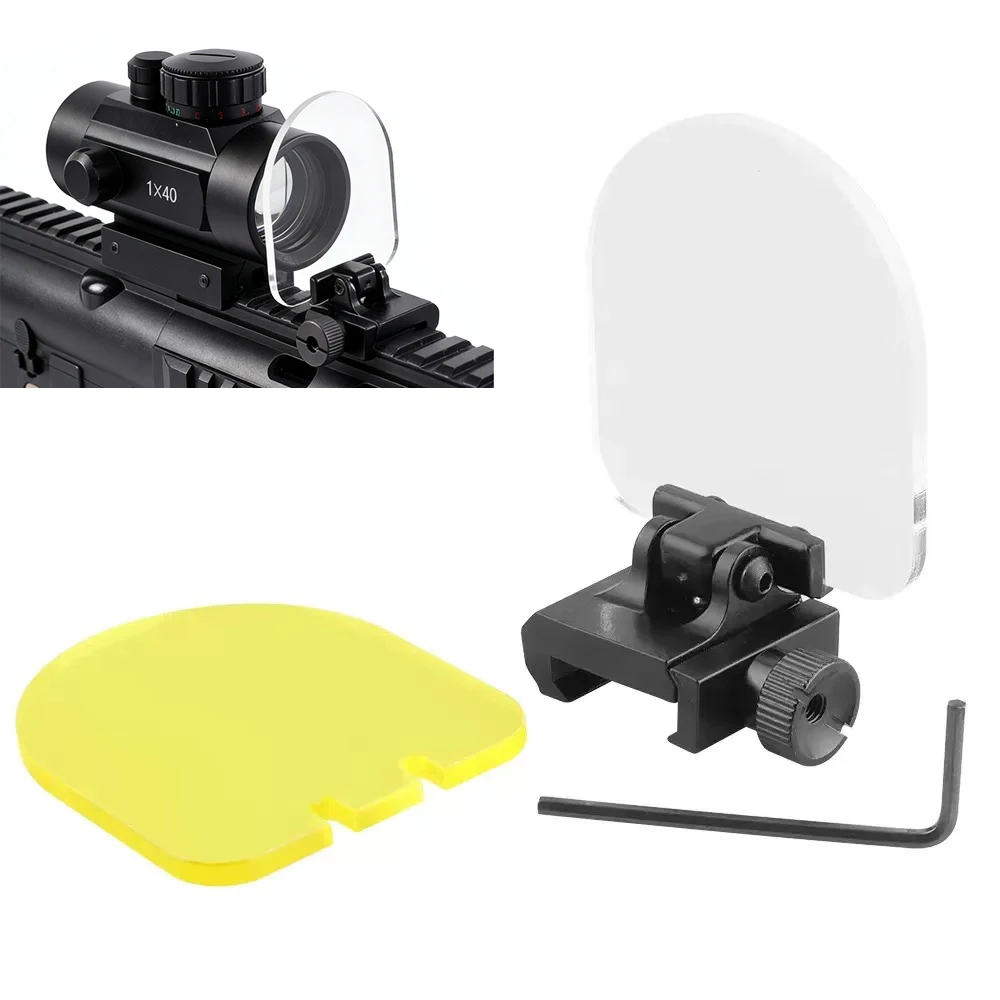

Flip Up Scope Mount Transparent Bulletproof Lens Protector Cover 20mm Airsoft Riflescope Hunting Red Dot Sight Accessories