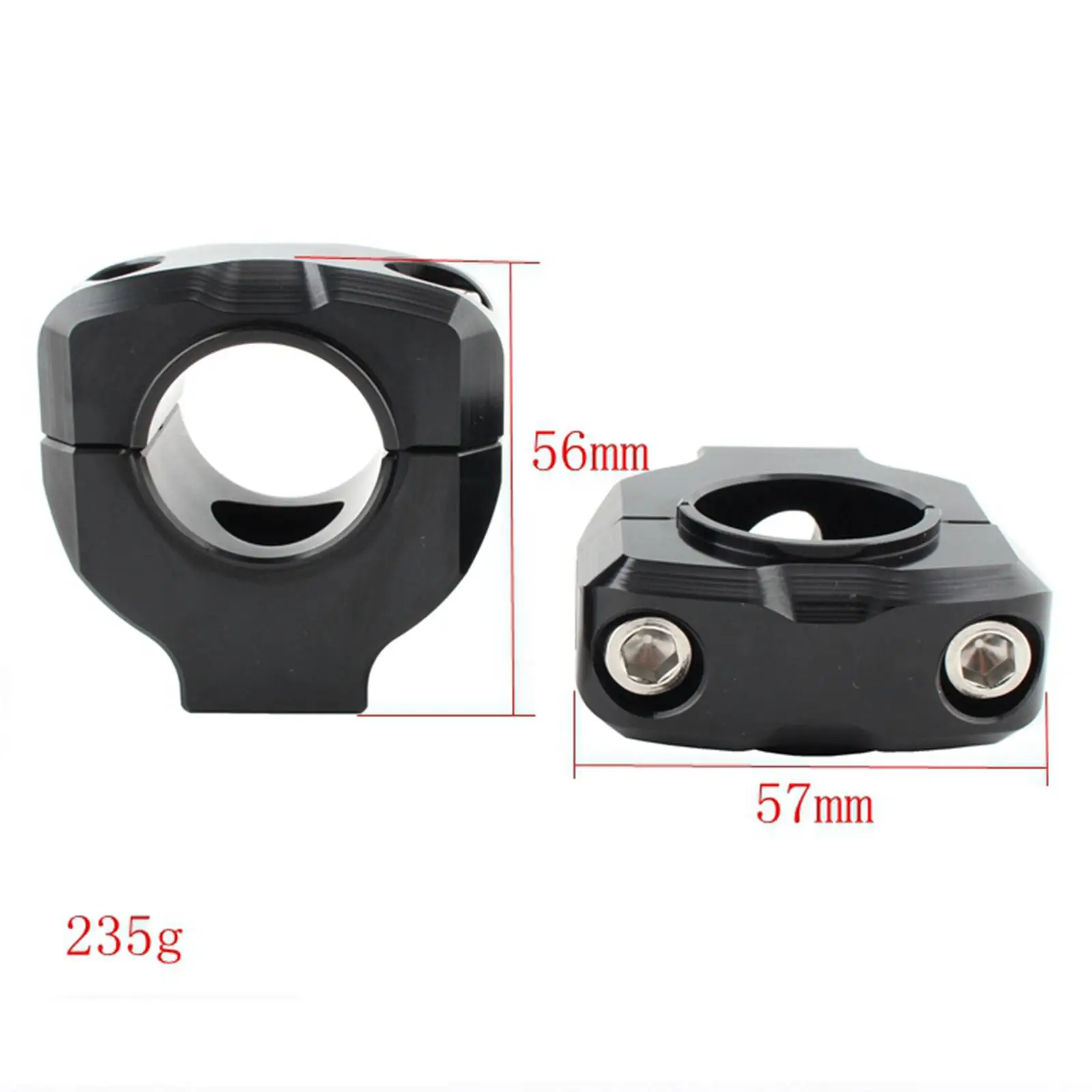CNC Aluminum Handlebar Riser Clamps Black Mount Kit Motorcycle Accessories for 28mm Universal Handlebar Fitment