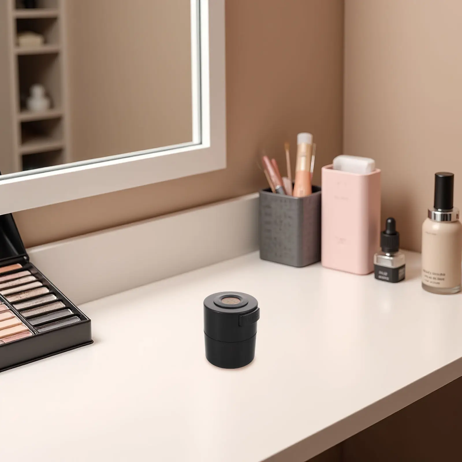 Eyelash Glue Storage Container with Press Seal, Transparent Lash Extension Holder & Humidity Monitor