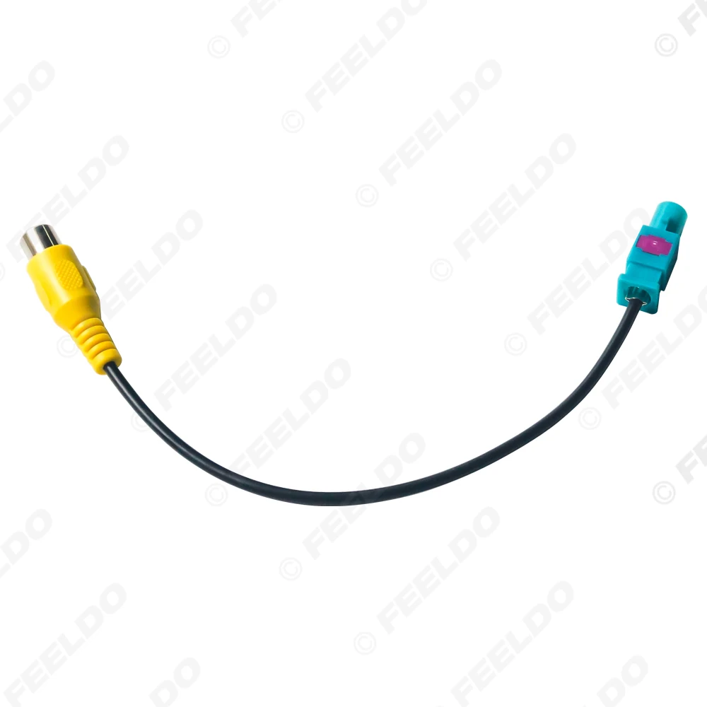 FEELDO Universal Male Fakra To RCA Camera Retention Cable For Mercedes/Land Rover/Porsche/Ford And Various Vehicles #HQ1378