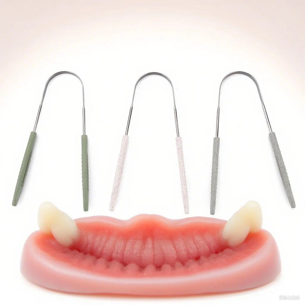 

1PCS Stainless Steel Tongue Scraper Fresh Breath Cleaning Coated Tongue Toothbrush Oral Hygiene U-shaped Metal Tongue Scraper
