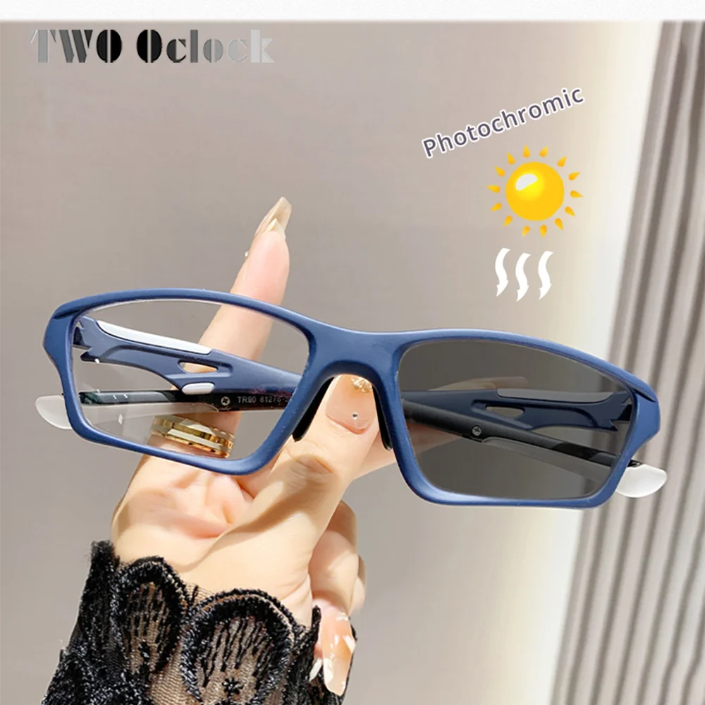TR90 نظارات رياضية للرجال والنساء وصفة طبية عدسة قصر النظر اللونية لركوب الدراجات نظارات سوداء للدراجة نظارات شمسية للقيادة
