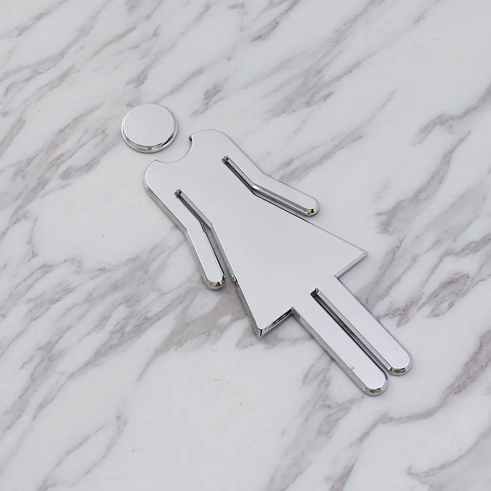 

Набор из 4 пластиковых табличек для туалета: креативные указатели для мужского и женского санузлов из АБС-пластика для общественных мест, отелей и дома