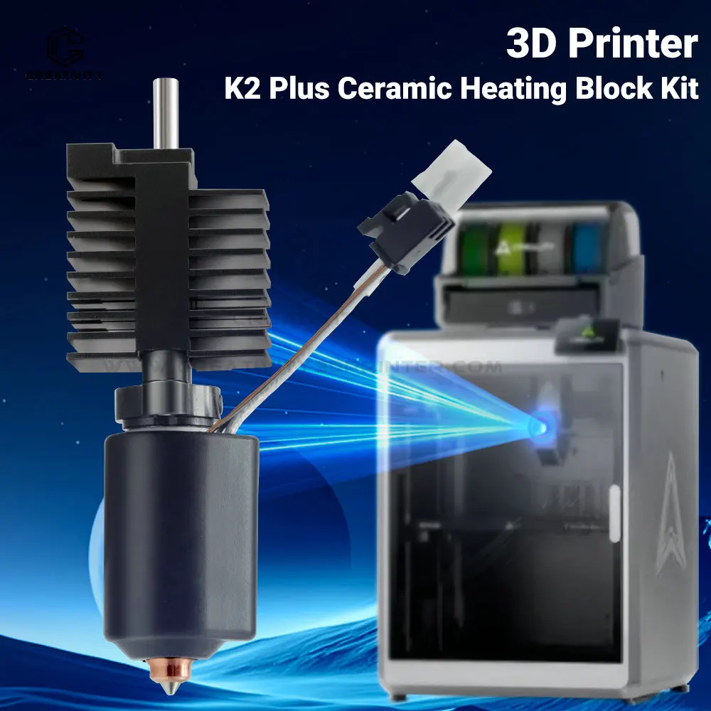 

Upgraded For K2 Plus All-Metal Hotend 350°C High-Temp Ceramic Heater Quick-Swap Nozzle Hardened Steel for Engineering Filaments