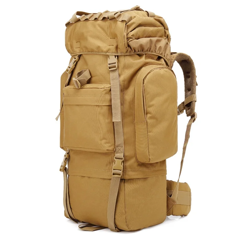 

Men's Large 65 Liter Outdoor Tactical Backpack Camouflage Sports Hiking Mountaineering Personal Bag Defense Equipment
