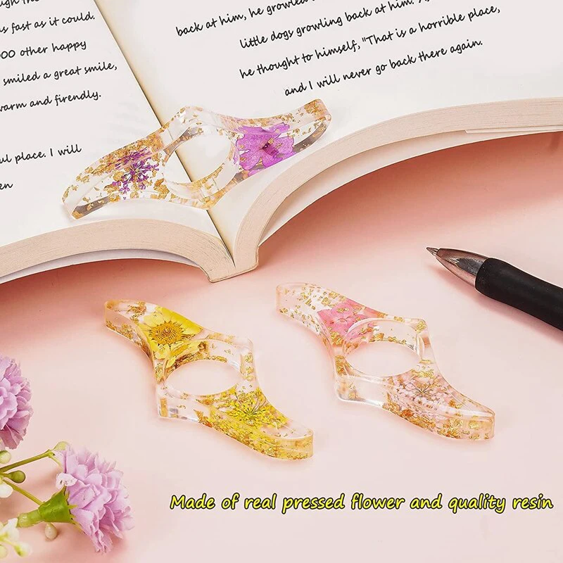 1PC Thumb Book Support Bookmark School Supplies Petal Reading Aids Spreader Book Accessories Book Page Holder Office Stationery