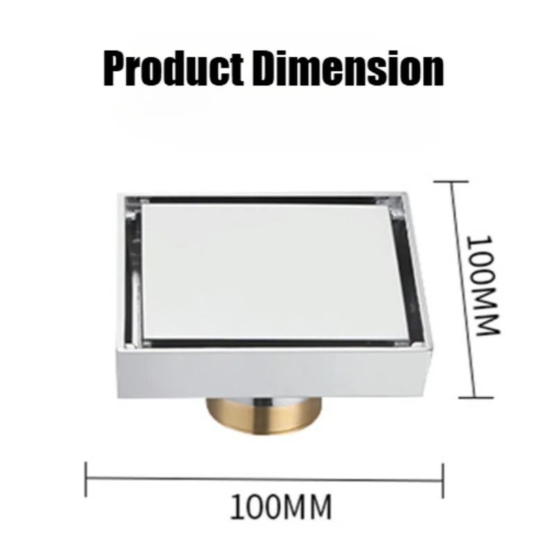 Invisible Floor Drain Stainless Steel Hotel Household Bathroom Thickened Durable Floor Drain