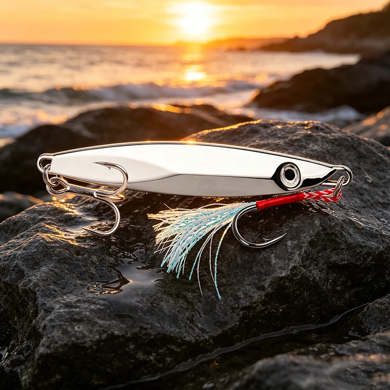Metallguss-Jigging-Köder-Set 20g-60g – Spinner-Spoon-Angelköder, sinkend, für weite Würfe, Jigging-Köder, Spoon-Spinnerbait zum Angeln – Detail 4