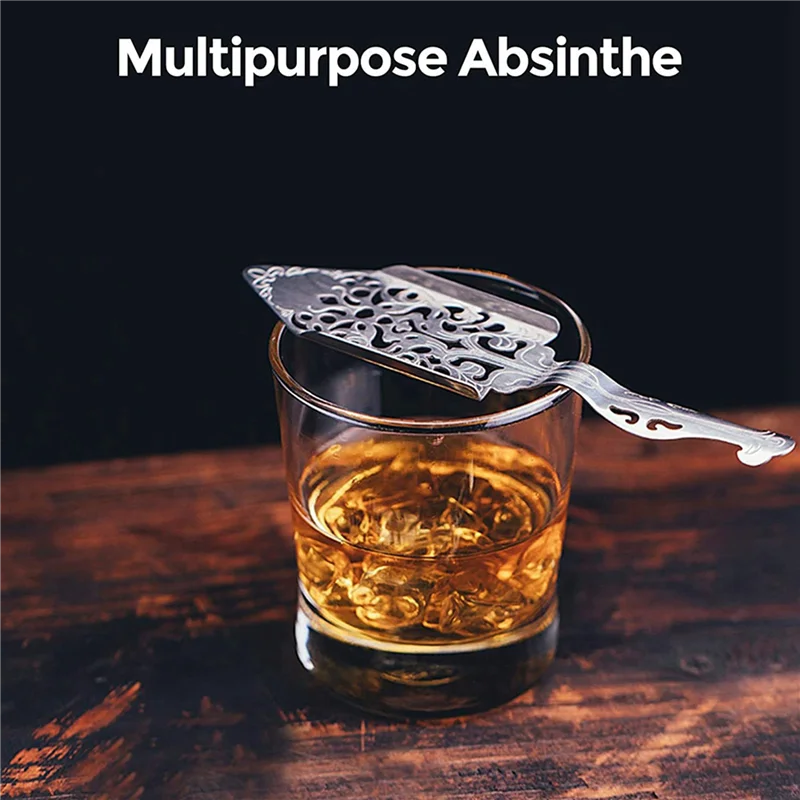 

AA21-12 Pieces Absinthe Spoons, Stainless Steel Absinthe Cocktails Spoon Making Kit Gothic Absinthe Fountain Spoon Dripper