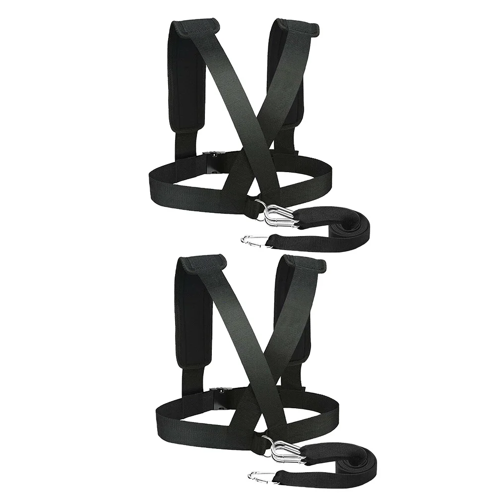 

2pcs Training Belt Weight-Bearing Shoulder Straps Resistance Belt Sled Harness Fitness Device Portable Strength Stretching