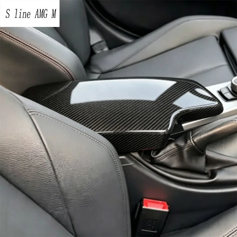 For BMW 3 4 Series gt F34 F30 F35 F33 F36 RHD right drive Carbon fiber Car Center Console Stowing Tidying Armrest cover sticker