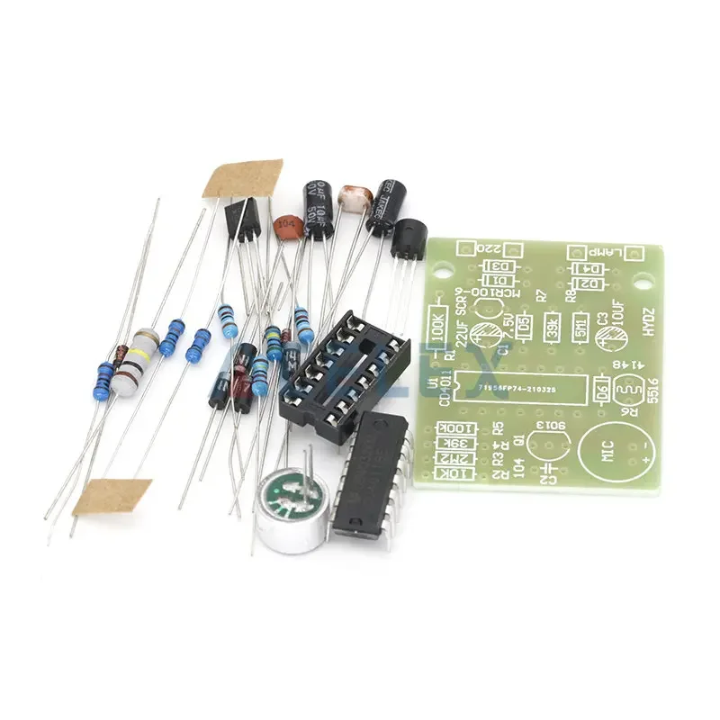 Energy Saving Lamp LED Light Incandescent Light CD4011 Sound and Light Control Switch Kit DIY Voice Control Parts Module