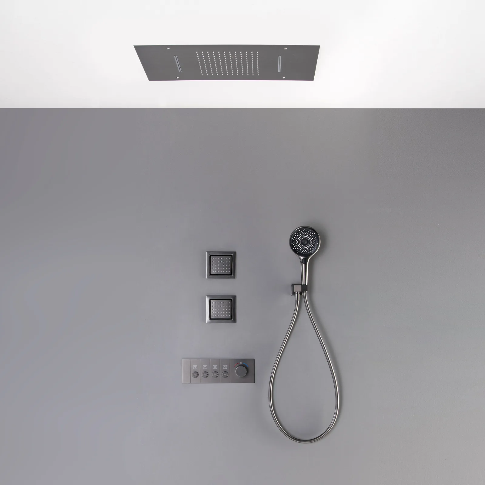 

Серая, горячая и холодная, полностью медные душевые насадки, скрытые настенные потолочные душевые насадки с постоянной температурой GN810QV