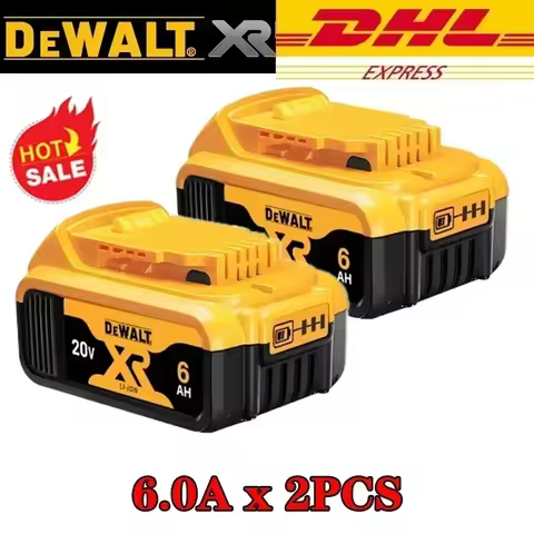 100% Genuine Dewalt 20V Battery,5AH 6AH Rechargeable Lithium Ion Battery, Dewalt DCB200 Power Tool Replacement Battery