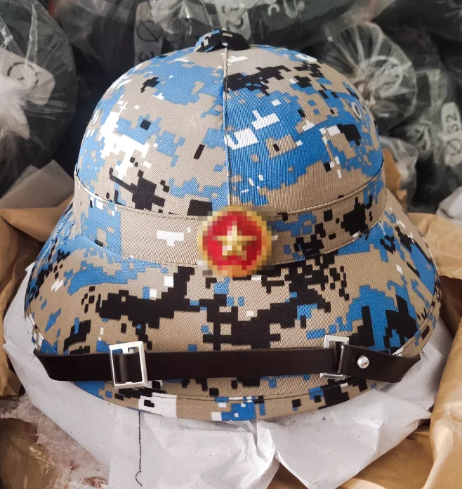 Sombrero de camuflaje vietnamita hombre casco azul