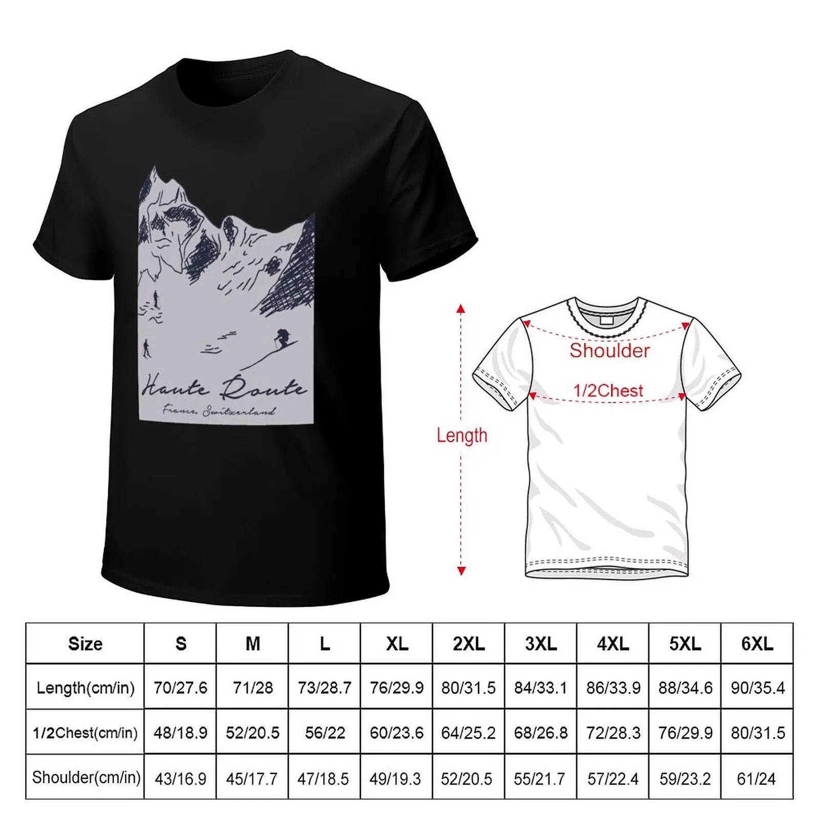 Haute Route – France, Switzerland T-Shirt kawaii clothes essential t shirt anime figures mens white t shirts