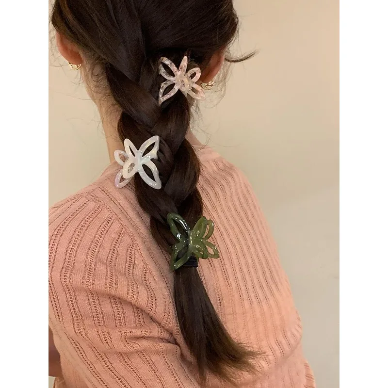 스위트 페어리 홀로우 버터플라이 헤어 클립 아세테이트 헤어 클로 모델링 도구 여성 헤어 액세서리 파티 데일리 캐주얼 장식