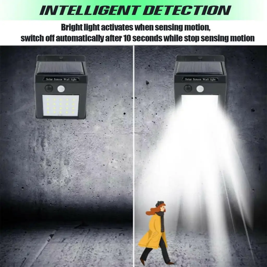 

Уличный светодиодный настенный светильник на солнечной батарее, водонепроницаемый, беспроводной, для освещения ступеней, сада и патио