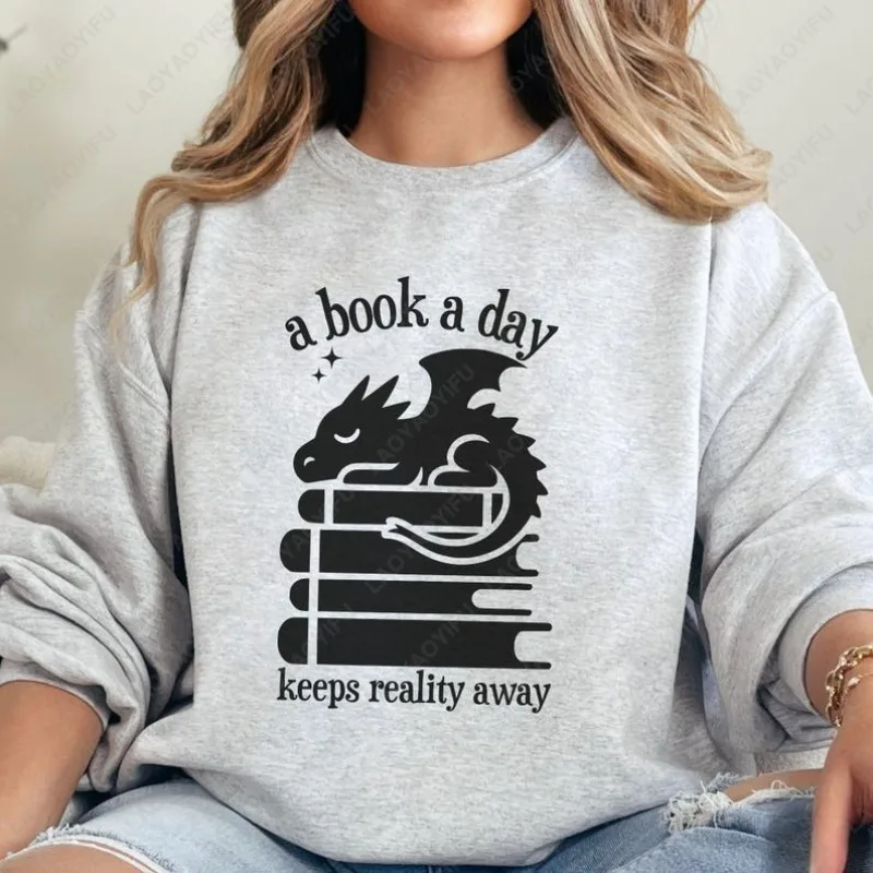 

Свитер для чтения книг, подарок книголюбителя, женская толстовка с капюшоном для книг, милый подарок, книжный день, сохраняет реальность, зимний пуловер с принтом для взрослых