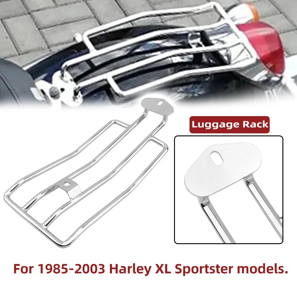 Motorcycle Steel Luggage Rack Carrier Rear Support Shelf For Harley Sportster Iron XL883 XL1200 X48 Custom Roadster 1985-2003