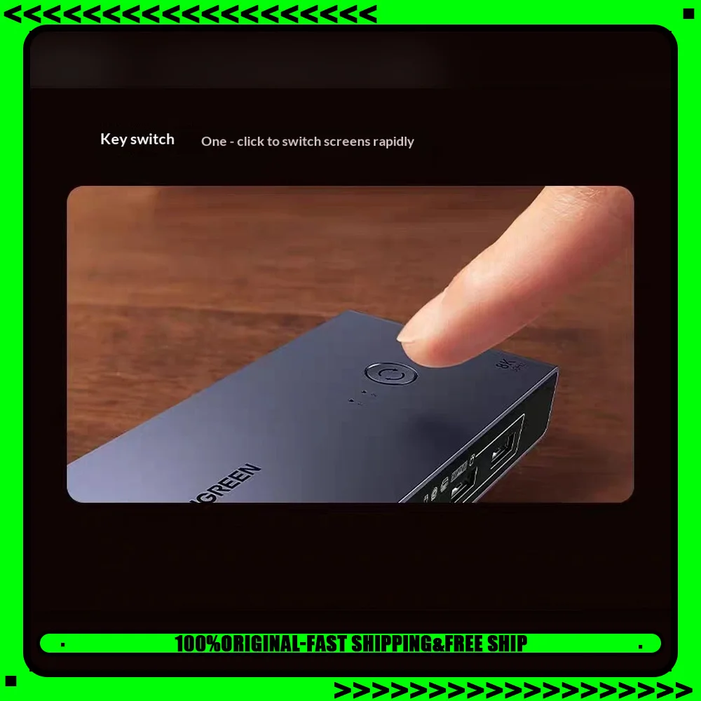 UGREEN 25962 CM695 DisplayPort KVM Switch 2 In 1 Out 8K 60Hz 4K 240Hz for Two Computers