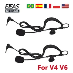 Original Motorcycle Helme Interphone 3.5mm Jack Headset Microphone Mic for EJEAS Vnetphone V6C/V4C Football Referee Intercom