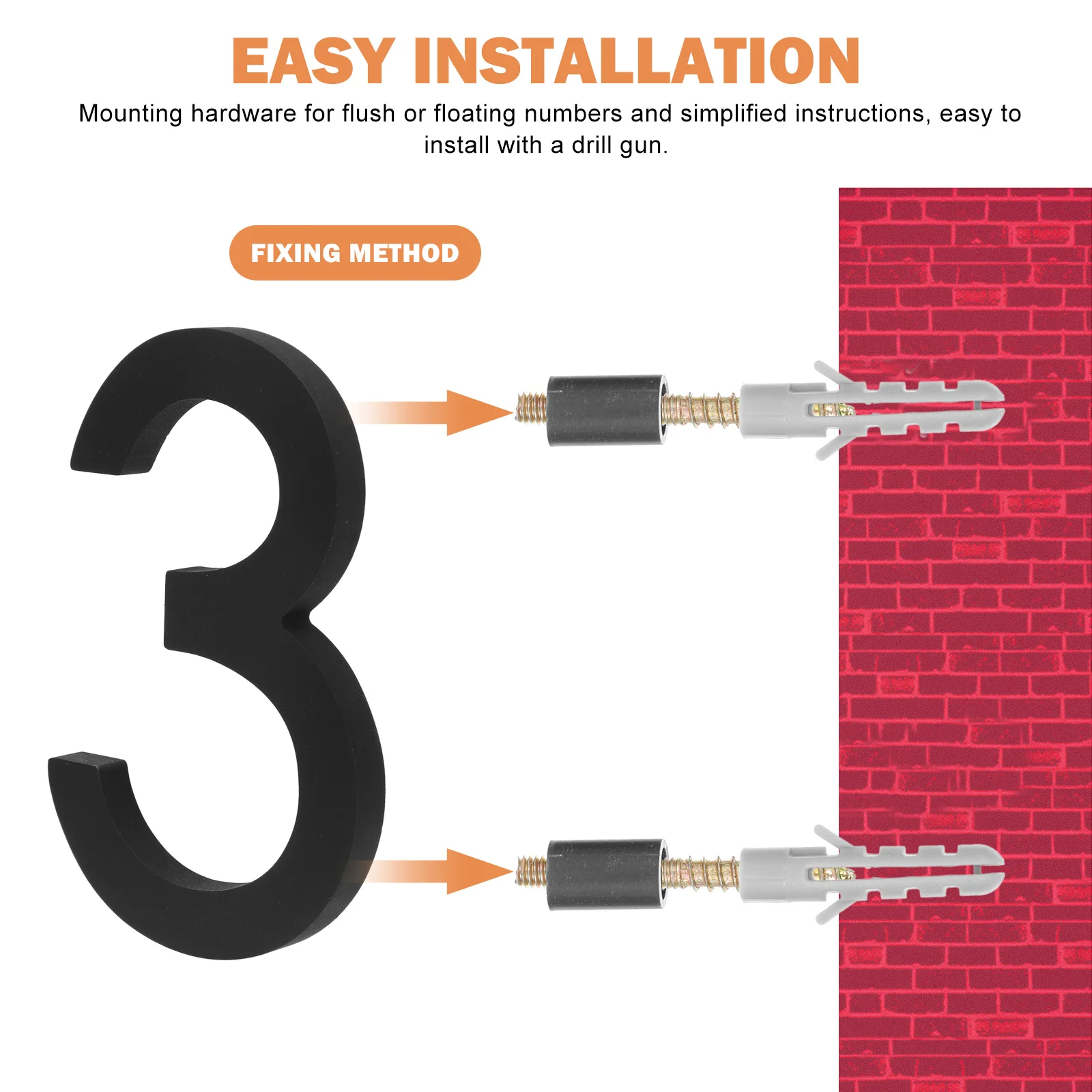 

House Number Decorative Door Numbers For Mailbox Street Address Corridor Sign Plaques Modern Acrylic Metal Design Home