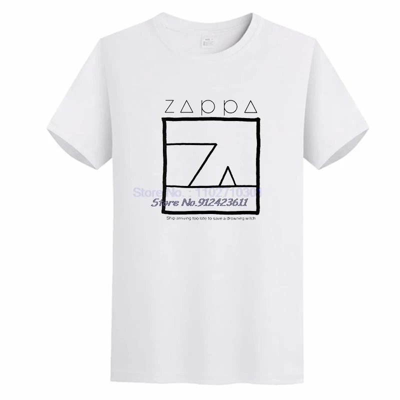 Frank Zappa Ship Arriving Too Late To Save A Drowning Witch Harajuku Graphic T Shirts Cotton Short Sleeve T-Shirts Mens Clothes