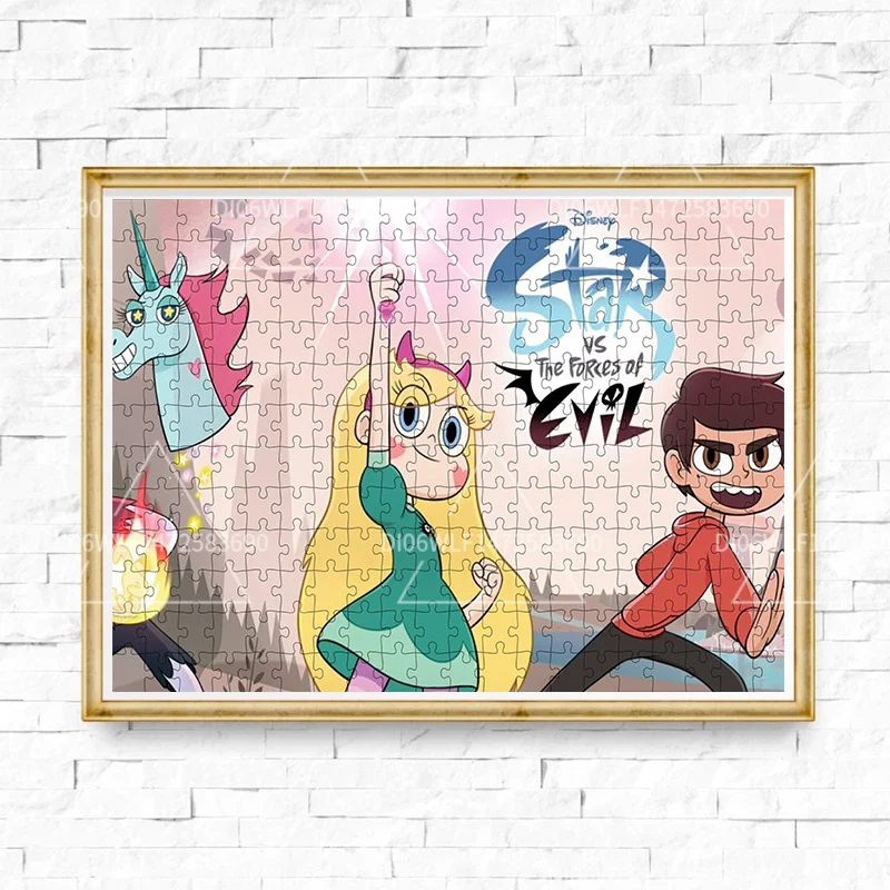 300/500/1000PCS Wooden Jigsaw Puzzle Disney Star Vs. The Forces of Evil Poster Kids Adult Educational Toy Gift Print Clear Game