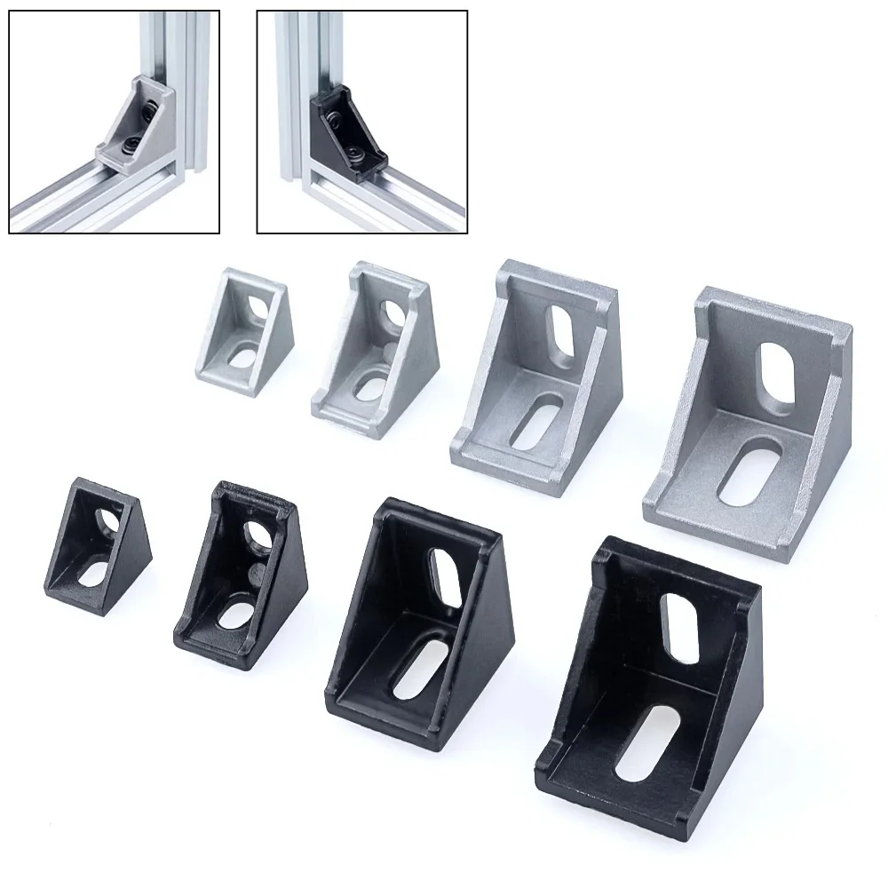 20/10/5Pcs Corner Fitting Angle Aluminum Connector Bracket Fastener 2020 3030 4040 4545 for Aluminium Profile