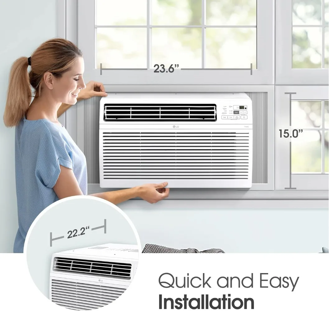 12000 BTU Window Air Conditioners [2023 New] Remote Control WiFi App Ultra-Quiet Washable Filter Cools 550Sq.Ft for Medium