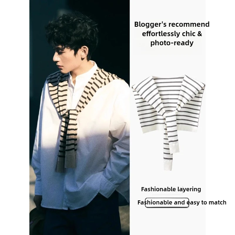 

Unisex Fashionable High-end Knitted Shawl Campus Style Scarf Woman Luxury Designer Scarf Women's Beach Cape for Women Sweetly