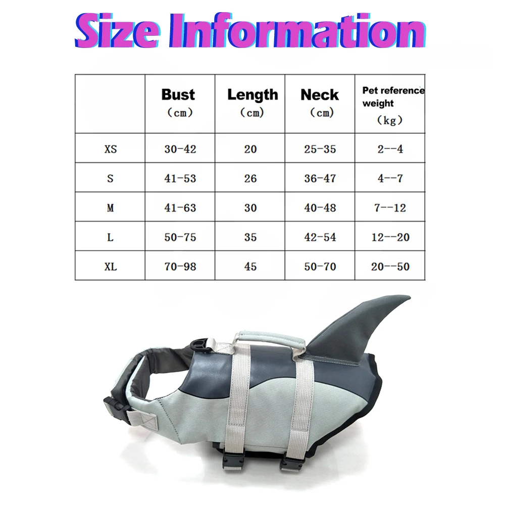 Pet Dog Life Vest Summer Shark Mermaid Pet Life Jacket Dog Clothes Harness Dogs Swimwear Pets Swimming Suit Funny Cute Dog Costu