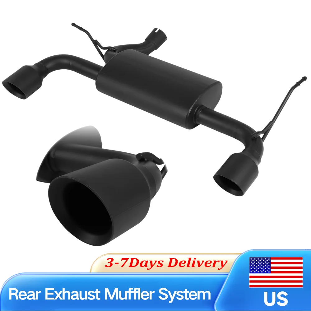 

Высокопроизводительная выхлопная система Axle Back с двойным глушителем для Wrangler JK 2007-2018, матовый черный, конструкция из высокотемпературной стали