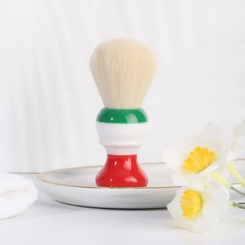 YAQI 24 مللي متر الحرية العلم الإيطالي الكشمير الاصطناعية عقدة رجالي فرشاة الحلاقة 61 مللي متر مقبض للذكور دقيقة مريحة الحلاقة