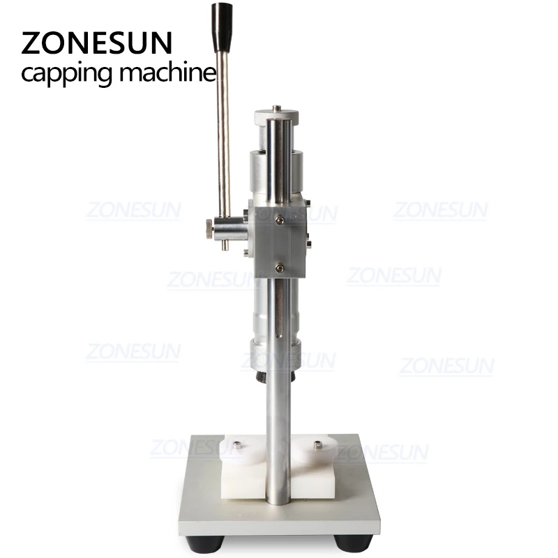 ZONESUN-Máquina Manual de tapado de botellas de Perfume, prensador de viales, equipo de tapado de bloqueo de tapa de Collar de Metal, ZS-TYG2