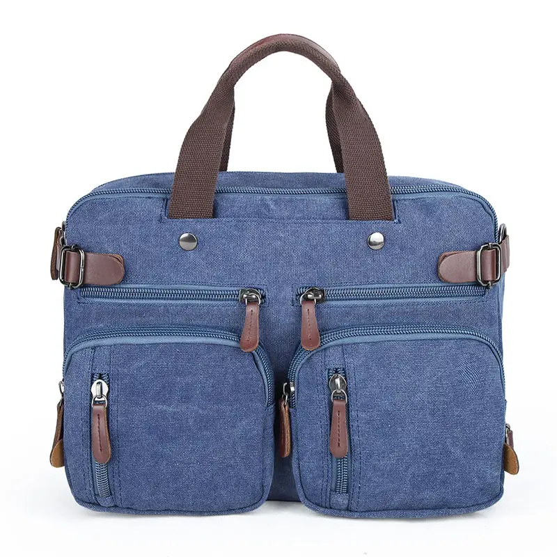 Men's Briefcase Office Bag Canvas Handbag for Commuting Large Capacity Backpack Business Briefcase Travel Computer Bags