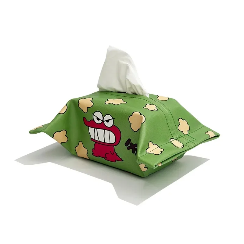 Crayon Shin-chan Cartoon Tissue Box Leather Wear-Resistant Tissue Box Car Seat Back Sunshade Hanging Tissue-Bag Storage Bag New