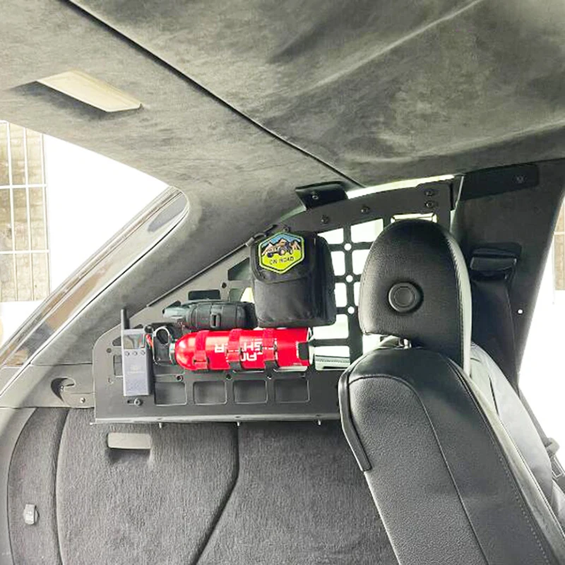 For Porsche Cayenne 957 2003-2010 Rear Boot Trunk Side Window Cargo Rack Storage Organizer Hanging Board Molle Panel