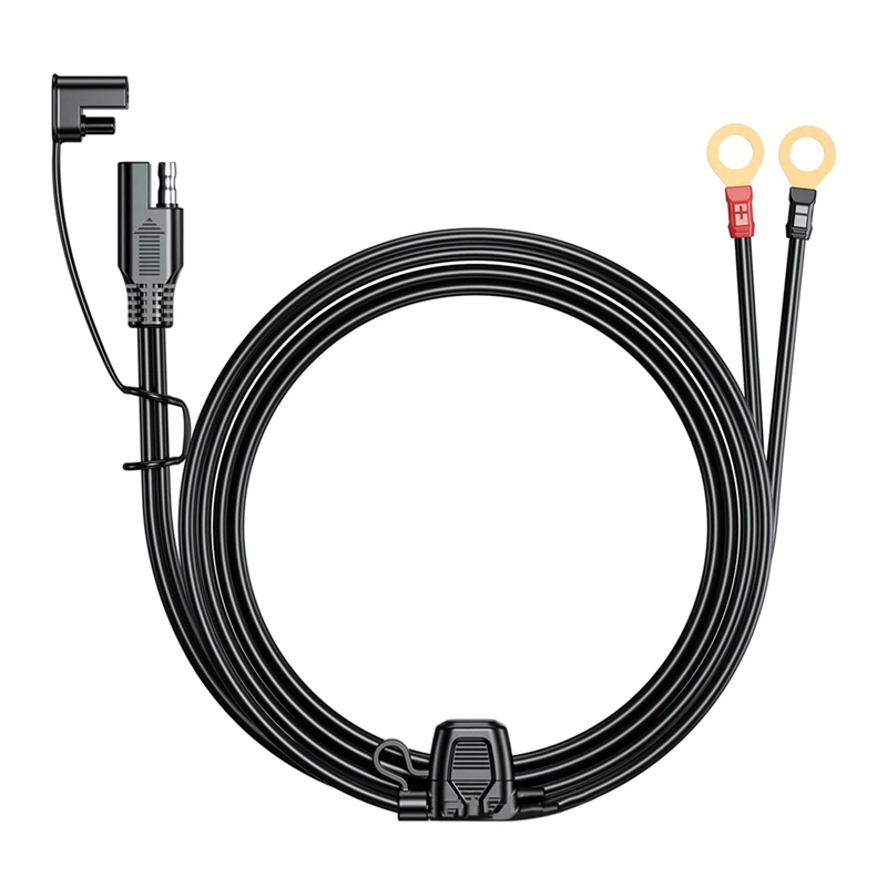 12-24V 18AWG SAE 2 Pin Quick Disconnect To O Ring Terminal Harness Connecter Cord Connector Cable For Battery Charger