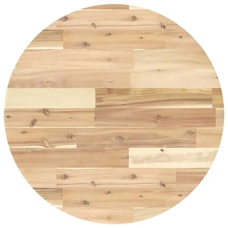 Plateau de table d'extérieur rond en bois d'acacia, diamètre 60 cm, plateau de table de patio en bois massif pour pique-nique et repas en jardin,