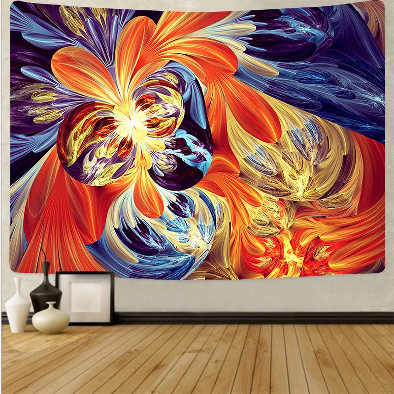 

Tapestry Colorful Flow Paint Wall Hanging Mandala Tapestries Modern Art Psychedelic Home Living Room Bedroom Decorations Wall