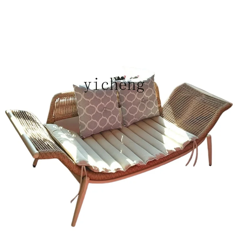 ZF Balcony Chaise Longue Sofa Beauty Bed Bedroom Small Apartment Chaise Longue Combination Sofa