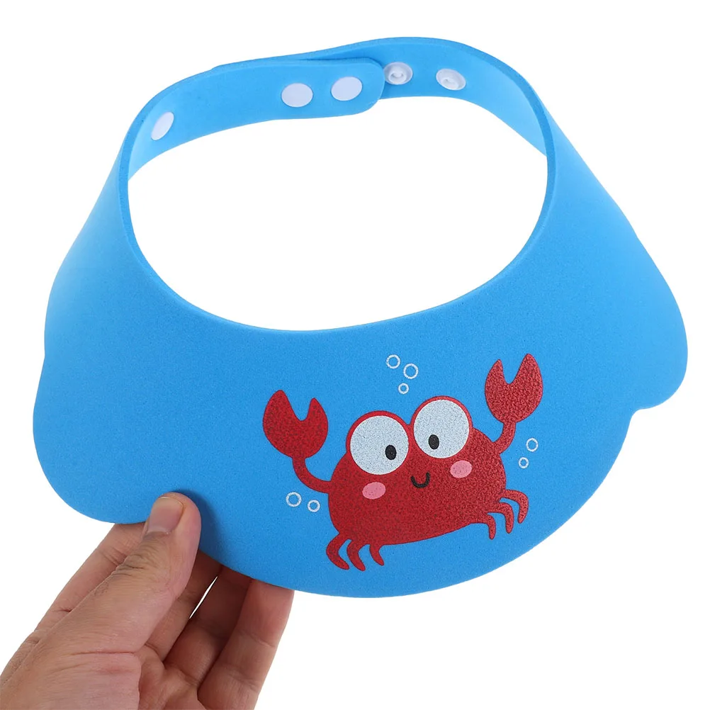

2Pcs Silicone Wash Hat for Kids Thickened Shampoo Cap with Adjustable Buckle Cute Cartoon Bath Shield for Hair Washing and