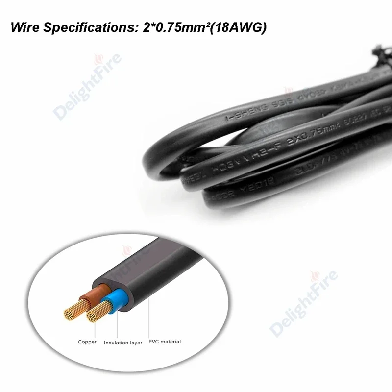 C7 Power Cable 6ft 2.5m 5m Radio EU Plug Power Extension Cord For Sony PS 3 4 Console Battery Charger Laptop Samsung TV Speaker